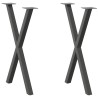 Pieds de table à manger en forme de X 2 pièces Anthracite 50 x (72-73) cm Acier 566978566978