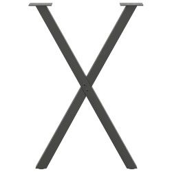 Pieds de table à manger en forme de X 2 pièces Anthracite 50 x (72-73) cm Acier 566978566978