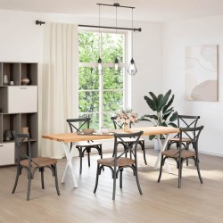 Pieds de table à manger en forme de X, 2 pièces, blanc, 57 x (72-73) cm, acier 566979566979