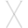 Pieds de table à manger en forme de X, 2 pièces, blanc, 57 x (72-73) cm, acier 566979566979