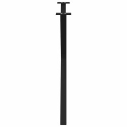 Pieds de table à manger en forme de X, 2 pièces, noir, 90 x (72-73) cm, acier 566980566980