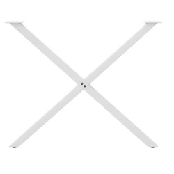 Pieds de table à manger en forme de X, 2 pièces, blanc, 90 x (72-73) cm, acier 566981566981