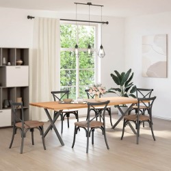 Pieds de table à manger en forme de X 2 pièces Anthracite 90 x (72-73) cm Acier 566982566982
