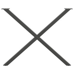 Pieds de table à manger en forme de X 2 pièces Anthracite 90 x (72-73) cm Acier 566982566982