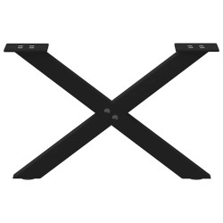 Pieds de table basse en forme de X, 2 pièces, noir, 50 x (30-31) cm, acier 566986566986