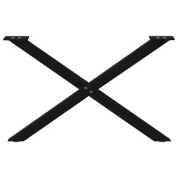 Pieds de table basse en forme de X, 2 pièces, noir, 70 x (42-43) cm, acier 566990566990