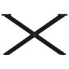 Pieds de table basse en forme de X, 2 pièces, noir, 70 x (42-43) cm, acier 566990566990