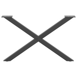 Pieds de table basse en forme de X, 2 pièces, anthracite, 70 x (42-43) cm, acier 566994566994