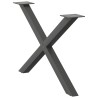 Pieds de table basse en forme de X, 2 pièces, anthracite, 70 x (42-43) cm, acier 566994566994