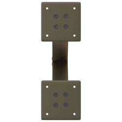 Pieds de table basse en forme de X, 2 pièces, acier naturel, 30 x (30-31) cm 566995566995