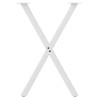 Pieds de table à manger en forme de X, 2 pièces, blanc, 50 x (72-73) cm, acier 566996566996