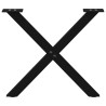 Pieds de table basse en forme de X, 2 pièces, noir, 60 x (42-43) cm, acier 566997566997