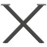 Pieds de table basse en forme de X, 2 pièces, anthracite, 50 x (42-43) cm, acier 566998566998