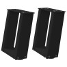 Pieds de table basse en U 2 pièces Noir 30 x (30-31) cm Acier 567002567002