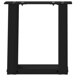 Pieds de table basse en U 2 pièces Noir 30 x (30-31) cm Acier 567002567002