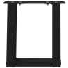 Pieds de table basse en U 2 pièces Noir 30 x (30-31) cm Acier 567002567002