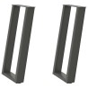 Pieds de table console en U, 2 pièces, anthracite, 38 x (72-73) cm, acier 567004567004