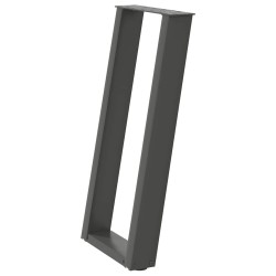 Pieds de table console en U, 2 pièces, anthracite, 38 x (72-73) cm, acier 567004567004