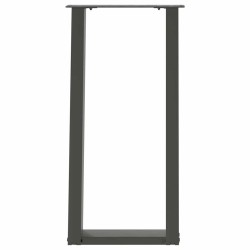 Pieds de table console en U, 2 pièces, anthracite, 38 x (72-73) cm, acier 567004567004