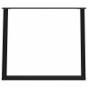Pieds de table à manger en U 2 pièces Noir 90 x (72-73) cm Acier 567006567006