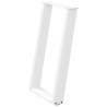 Pieds de table à manger en U, 2 pièces, blanc, 50 x (72-73) cm, acier 567007567007
