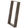 Pieds de table à manger en U 2 pièces Acier naturel 50 x (72-73) cm Acier 567008567008