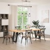 Pieds de table à manger en U 2 pièces Noir 60 x (72-73) cm Acier 567009567009