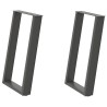 Pieds de table à manger en U 2 pièces Anthracite 50 x (72-73) cm Acier 567010567010
