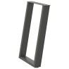 Pieds de table à manger en U 2 pièces Anthracite 50 x (72-73) cm Acier 567010567010
