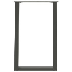 Pieds de table à manger en U 2 pièces Anthracite 50 x (72-73) cm Acier 567010567010