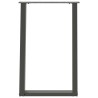 Pieds de table à manger en U 2 pièces Anthracite 50 x (72-73) cm Acier 567010567010