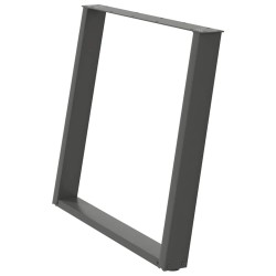 Pieds de table à manger en U 2 pièces Anthracite 90 x (72-73) cm Acier 567012567012