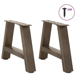 Pieds de table basse en forme de A, 2 pièces, 40 x (30-31) cm, acier 567014567014