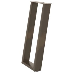 Pieds de table console en U, 2 pièces, acier naturel, 38 x (72-73) cm 567015567015