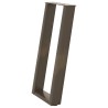 Pieds de table console en U, 2 pièces, acier naturel, 38 x (72-73) cm 567015567015