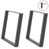Pieds de table à manger en U 2 pièces Anthracite 70 x (72-73) cm Acier 567018567018