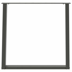 Pieds de table à manger en U 2 pièces Anthracite 70 x (72-73) cm Acier 567018567018