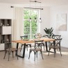 Pieds de table à manger en U 2 pièces Noir 70 x (72-73) cm Acier 567021567021
