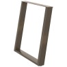 Pieds de table à manger en forme de U, 2 pièces, acier naturel, 70 x (72-73) cm 567023567023