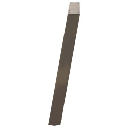 Pieds de table à manger en forme de U, 2 pièces, acier naturel, 70 x (72-73) cm 567023567023