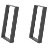 Pieds de table à manger en U 2 pièces Anthracite 60 x (72-73) cm Acier 567024567024