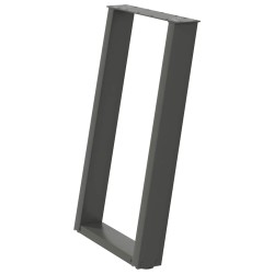 Pieds de table à manger en U 2 pièces Anthracite 60 x (72-73) cm Acier 567024567024