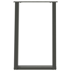 Pieds de table à manger en U 2 pièces Anthracite 60 x (72-73) cm Acier 567024567024