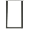 Pieds de table à manger en U 2 pièces Anthracite 60 x (72-73) cm Acier 567024567024
