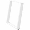 Pieds de table à manger en U 2 pièces Blanc 80 x (72-73) cm Acier 567026567026
