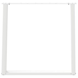 Pieds de table à manger en U 2 pièces Blanc 80 x (72-73) cm Acier 567026567026