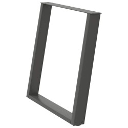 Pieds de table à manger en U 2 pièces Anthracite 80 x (72-73) cm Acier 567027567027