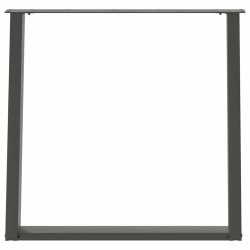 Pieds de table à manger en U 2 pièces Anthracite 80 x (72-73) cm Acier 567027567027