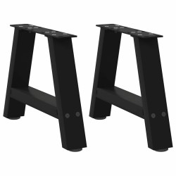 Pieds de table basse en forme de A, 2 pièces, noir, 50 x (30-31) cm, acier 567030567030