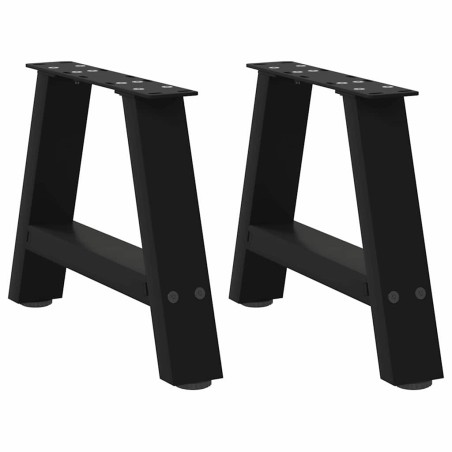 Pieds de table basse en forme de A, 2 pièces, noir, 50 x (30-31) cm, acier 567030567030